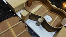 The body is returned to the jig face down and the sides prepared to receive the back.